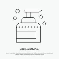 Cleaning House Keeping Product Spray Line Icon Vector