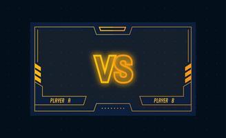Vs or versus poster concept in futuristic design style. Battle background illustration. vector