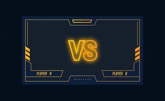 Vs or versus poster concept in futuristic design style. Battle background illustration. vector