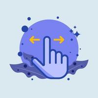 Gesture flat illustration. Touch signs vector illustration.
