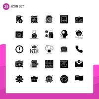 25 Creative Icons Modern Signs and Symbols of building identity ai card wireframe Editable Vector Design Elements