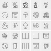 25 iconos de negocios universales vector ilustración de icono creativo para usar en proyectos relacionados con la web y dispositivos móviles