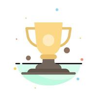 Achievement Cup Prize Trophy Abstract Flat Color Icon Template vector