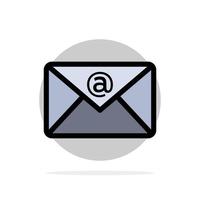 Email Inbox Mail Abstract Circle Background Flat color Icon vector