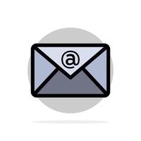 Email Inbox Mail Abstract Circle Background Flat color Icon vector