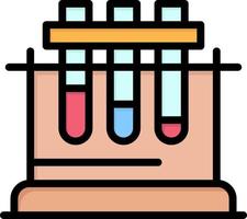 prueba de laboratorio química ciencia color plano icono vector icono banner plantilla