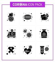 Simple Set of Covid19 Protection Blue 25 icon pack icon included vehicle medical hand wash emergency water viral coronavirus 2019nov disease Vector Design Elements