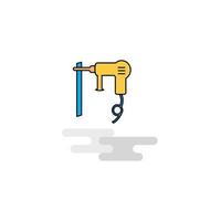 Flat Drill machine Icon Vector