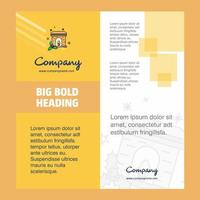 Chimney Company Brochure Title Page Design Company profile annual report presentations leaflet Vector Background