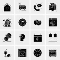 16 Universal Business Icons Vector Creative Icon Illustration to use in web and Mobile Related project