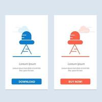 Diode Led Light  Blue and Red Download and Buy Now web Widget Card Template vector