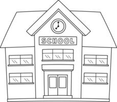 100th Day Of School Isolated Coloring Page vector