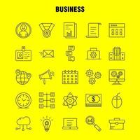 Business Line Icon for Web Print and Mobile UXUI Kit Such as Business Time Clock Timer File Work Business Document Pictogram Pack Vector
