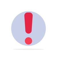 Alert Danger Warning Sign Abstract Circle Background Flat color Icon vector