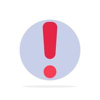 Alert Danger Warning Sign Abstract Circle Background Flat color Icon vector