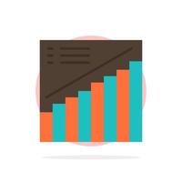 Chart Graph Analytics Presentation Sales Abstract Circle Background Flat color Icon vector