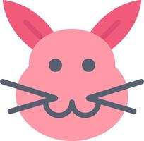 Bunny Bunny Easter Rabbit  Flat Color Icon Vector icon banner Template