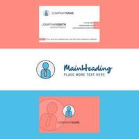 Beautiful Profile Logo and business card vertical Design Vector