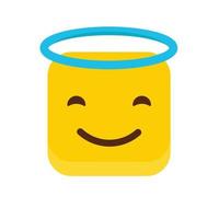 vector de icono de emoji de sonrisa