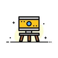 Atom Board Science Space  Business Flat Line Filled Icon Vector Banner Template
