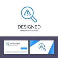Creative Business Card and Logo template Find Search View Error Vector Illustration