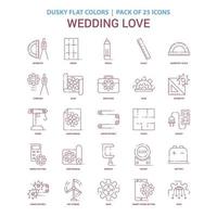 Wedding Love icon Dusky Flat color Vintage 25 Icon Pack vector