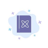 Book Formula Physics Science Blue Icon on Abstract Cloud Background vector