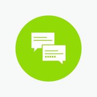 Chat Comment Message Education white glyph icon vector