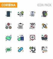 conjunto simple de covid19 protección azul 25 paquete de iconos icono incluido bacteria infección virus muerte ataúd coronavirus viral 2019nov enfermedad vector elementos de diseño