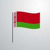 Belarus waving Flag vector