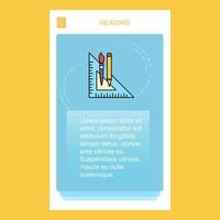 Geometry scale mobile vertical banner design design Vector