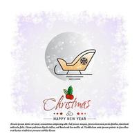 Merry Christmas card with creative design vector