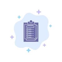 Card Presentation Report File Blue Icon on Abstract Cloud Background vector