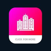 Building Architecture Business Estate Office Property Real Mobile App Button Android and IOS Glyph Version vector