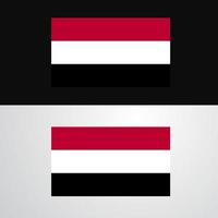 diseño de banner de bandera de yemen vector