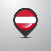 Austria Map Pin vector