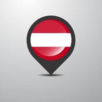 Austria Map Pin vector