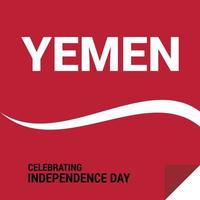 Yemen Independence day design card vector