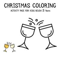 Christmas Coloring Actvity Book For Kids Below 3 Years vector