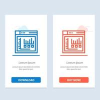 Browser Internet Web Static  Blue and Red Download and Buy Now web Widget Card Template vector