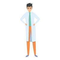 Research scientist icon, cartoon style vector