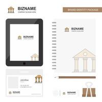 Villa Business Logo Tab App Diary PVC Employee Card and USB Brand Stationary Package Design Vector Template