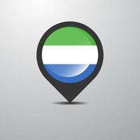 Sierra Leone Map Pin vector