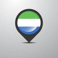 Sierra Leone Map Pin vector