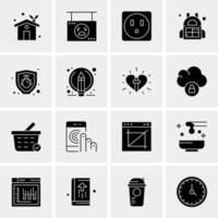 16 iconos de negocios universales vector ilustración de icono creativo para usar en proyectos relacionados con la web y dispositivos móviles