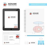 Helicopter ambulance Business Logo Tab App Diary PVC Employee Card and USB Brand Stationary Package Design Vector Template
