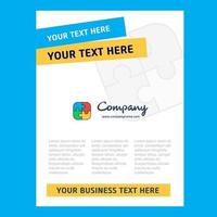 Puzzle game Title Page Design for Company profile annual report presentations leaflet Brochure Vector Background