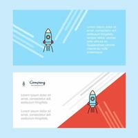 Rocket abstract corporate business banner template horizontal advertising business banner vector