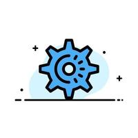 Cog Gear Setting Idea  Business Flat Line Filled Icon Vector Banner Template