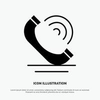 Call Communication Phone Services solid Glyph Icon vector